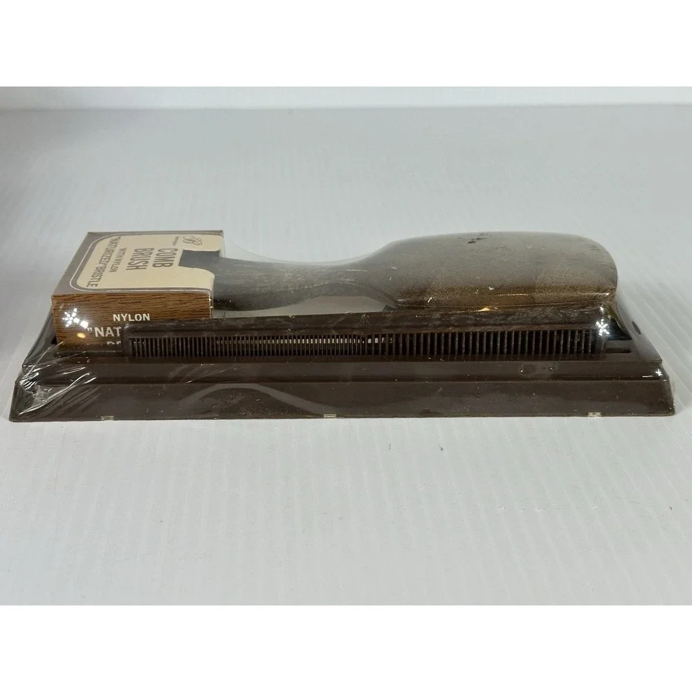 Vintage Bennington Comb Brush With Nylon Naturized Bristle NOS Sealed Package‎